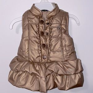 Metallic bronze Calvin Klein puffer vest size 12m